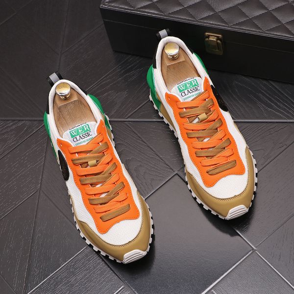

british style wedding dress party shoes fashion round toe breathable sports casual sneakers mesh non-slip thick bottom designer walking loaf, Black