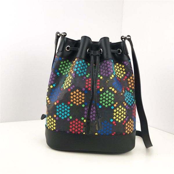 

designer luxury bucket bag psychedelic print coated canvas medium 598149 shoulder bags size:26*32*13cm