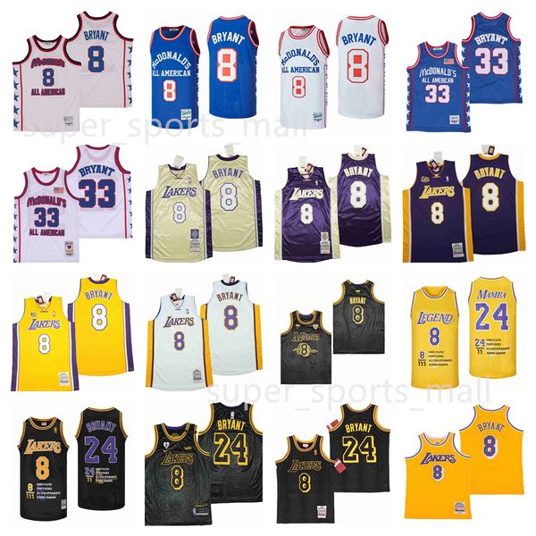 

movie basketball jerseys #8 #33 mcdonald's hs all american jersey, Black;red