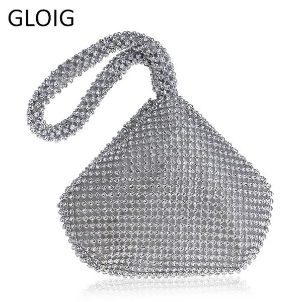 

gloig arrival soft women evening bags rhinestones small day clutches silver black gold crystal wedding party handbags purse 220621