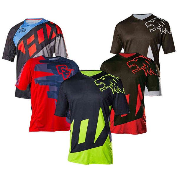 

2020 kaus menurun pria mtb sepeda gunung rubah offroad dh motor motocross pakaian olahraga balap, White