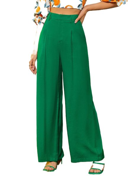 

high waist wide leg pants 14qa#, Black;white