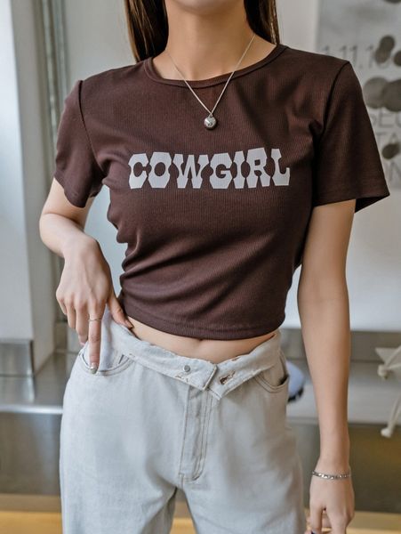 

dazy letter graphic crop tee m1hj#, White