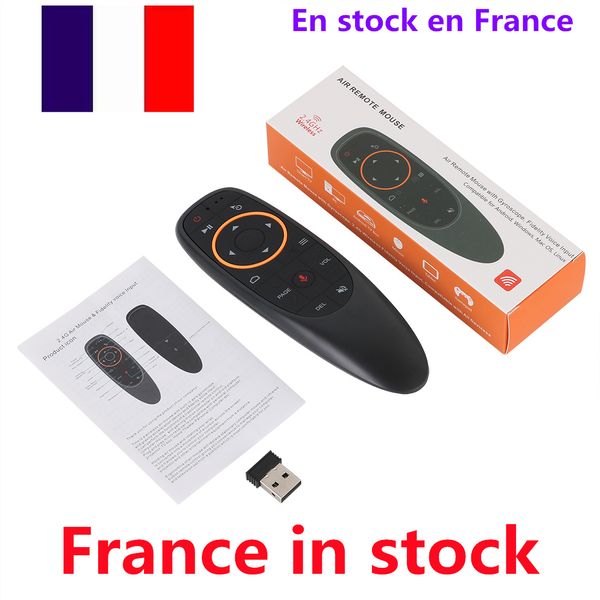 Nave dalla francia 10 pz/lotto G10S tastiera fly mouse combo con Gyro Sensing Mini Wireless Smart Remote Per Android tv box PC H96 max HK1 max S905X3