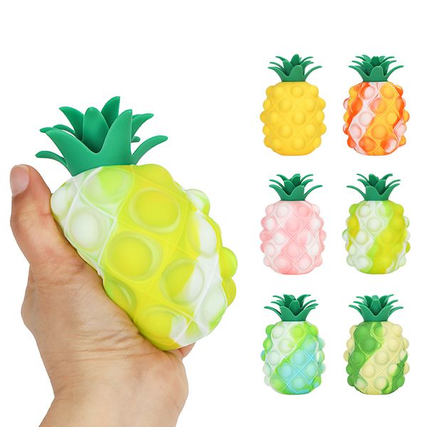 

2022 New Fidget Toys Decompression Ball Cartoon Pineapple Decompression Toy 3D Three-dimensional Kneading Music Silicone