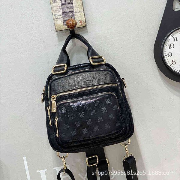 

soft leather printing backpack more than plain interlayer of fund of autumn winters handbag fashion large multi-purpose 220511