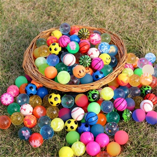 20 pcs Petit Saut Balle En Caoutchouc Anti Stress Balles Rebondissantes Enfants Eau Jouer Bain Jouets Jeux De Plein Air Jouet Éducatif pour Enfants 220621