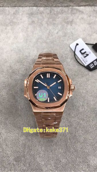 

u1f 7 colors elling wristwatches watches 5711 40mm rose gold two tone gold sapphire luminescent cal.324 movement transparent automatic mecha, Slivery;brown