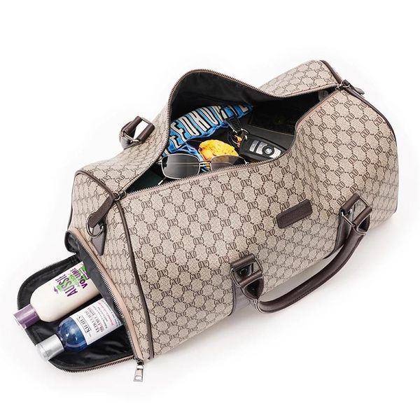 

fashion mens duffel bags women travel luggage duffle bag grey oo flower handbag size 45cm sport totes click to see original pic