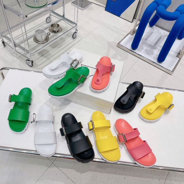 Slipisti di stilisti di moda classici cinghiali solide a doppio cinturino a doppio cinturino con sola sfavillata da donna con le donne scarpe piattaforma per la spiaggia estiva sandali sandali a infradito