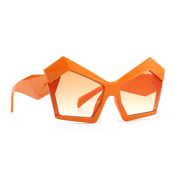 

lh001 street shooting ins net red irregular sunglass female, White;black