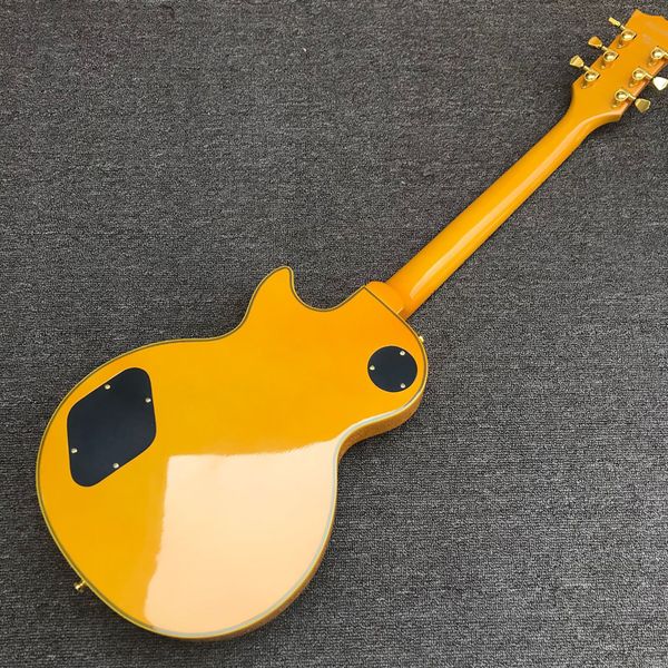 

delivery yellow electric guitar ebony binding electric gold hardware