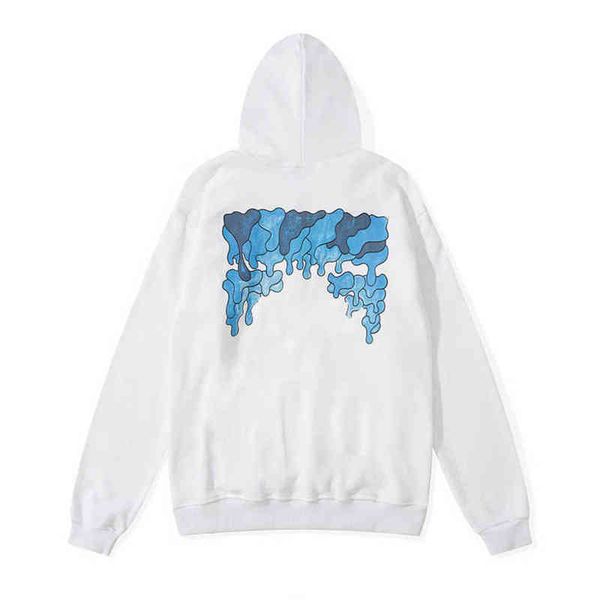 

classic loose offs mens sweatshirts fashion brand hoodie designers luxury pullover back oil paint arrow x men women t shirt hoodies jackets, Black