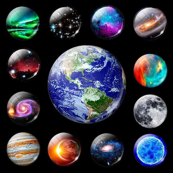 Luminöser Planet Moon Sterne Kühlschrank Magnet Nebel Galaxy Universe Dekorative Kühlschrank Magnete Message Board Aufkleber glühen