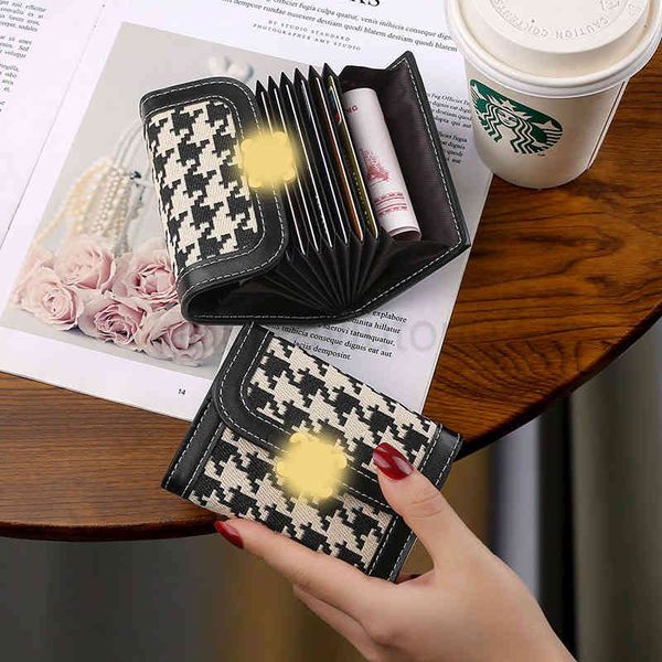 

designer leather celins wallet card mini card female anti degaussing new compact ultra-thin sleeve multiple slots exquisite high-end large c, Red;black