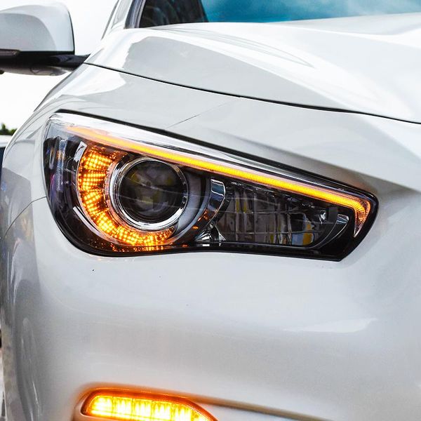 Outras luzes de carro do sistema de iluminação para Infiniti Q50 LED Projector de farol LNES 2014-2022 Lâmpada principal Animação dinâmica Dinâmica DRL ACESSO