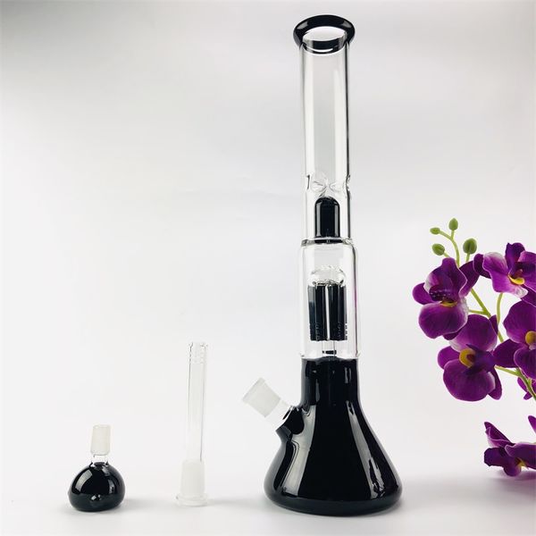 Fungo e 6 Arm Tree Perc Percolator 15,7 pollici Vetro Acqua Bong Narghilè Pipa Riciclare