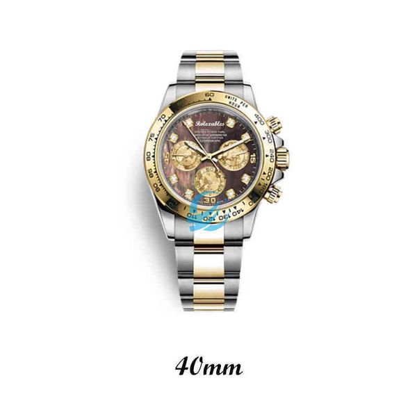 

luxury fashion designer watches daytone watch rlx style customized watches 3a quality diamond watch 904l stainless steel i5 diamond iced out, Slivery;brown