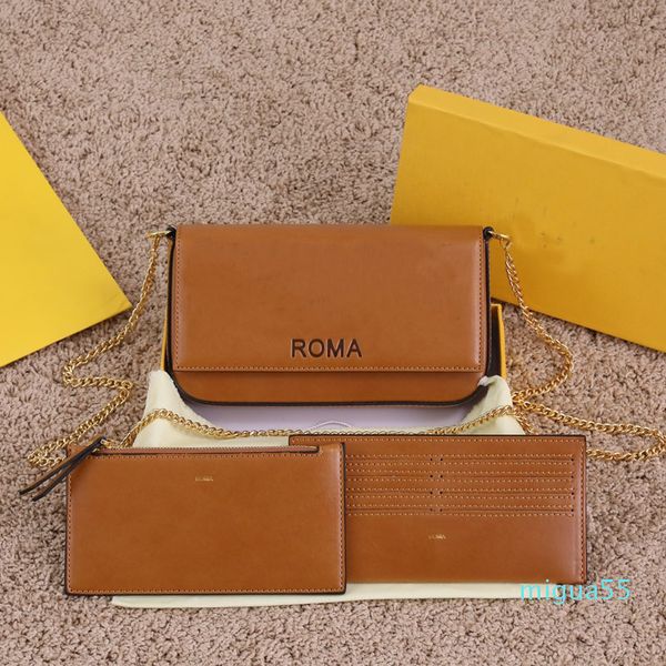 

diagonal cross body bag handbag rs design high-end ladies bags genuine leather fashion letter buckle three piece set