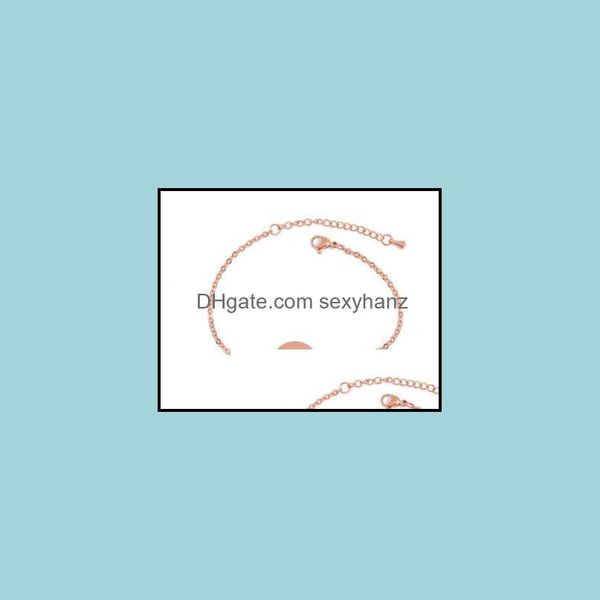 

charm bracelets jewelry stainless steel for women sier gold round bracelet diy engrave name personality party drop delivery 2021 knyit, Golden;silver