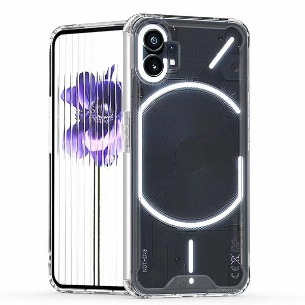 Klare Acryl-TPU-PC-stoßfeste Hüllenabdeckung für Nothing Phone 1 iPhone 14 13 12 Mini 11 Pro Max XR XS 6 7 8 Plus Honer X7 X9 Samsung A53 A33 MI POCO X4 Pro