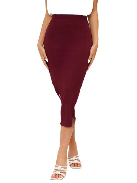 

contrast mesh mermaid skirt q8tn#, Black