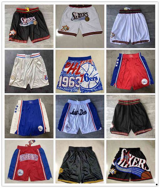 

philadelphia''76ers''men throwback basketball shorts pocketi3yt, White;black