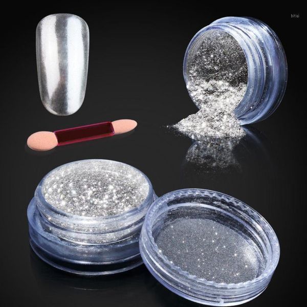 Toptan-Beau Jel 1G / Kutu Glitter Shinning Altın Şerit Toz Ayna Tırnak Rianow Polonya Pigment Için Fırçalar