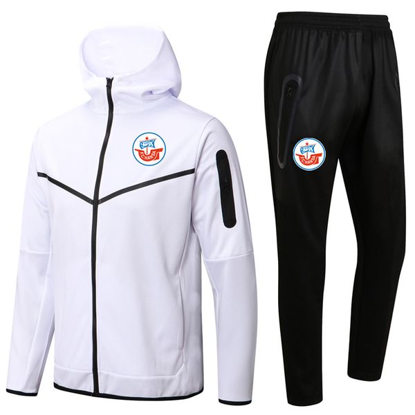 

2022 2023 hansa rostock soccer hoodie running sets sweatshirt tracksuit sets winter mens sports hooded training sportswear suit football jac, Black;blue