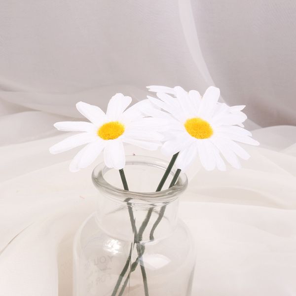 30pcs fai da te testa di fiore margherita testa di fiore artificiale puntelli fotografia accessori gioielli decorazioni per la casa seta di simulazione