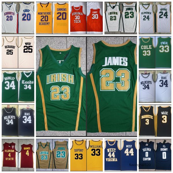 

james irving bias lbj curry authentic stitched basketball jerseys rose iverson pippen rodman garnett durant irving harden wade carter, Black