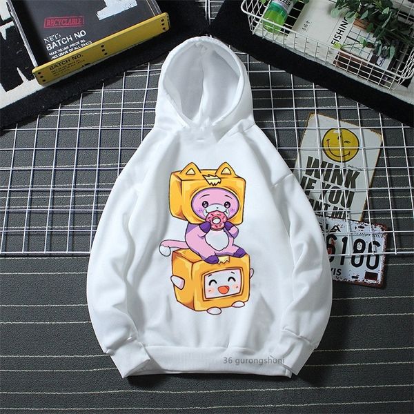 Толстовка толстовок Kawaii Rocky и Foxy Cartoon Print Cap Hoodie Boys 220824