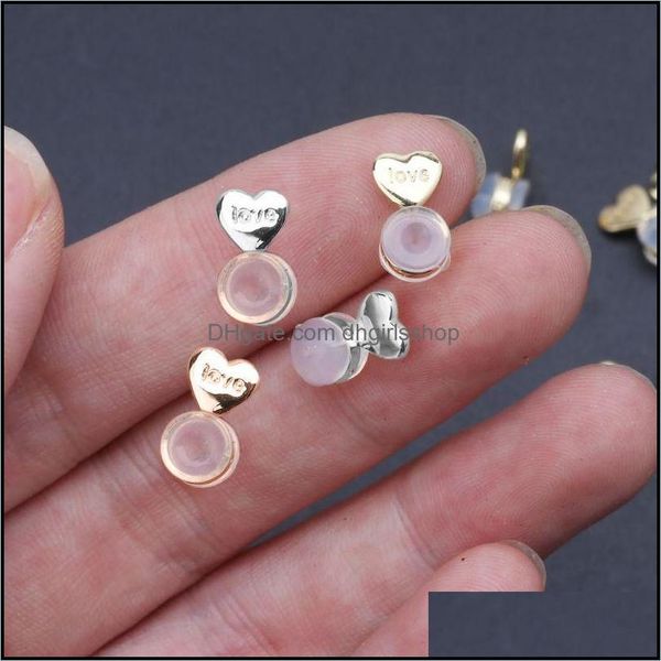 

stud 10pcs heart love magic earring lifters backs adjustable hypoallergenic nuts ear lobe-support womenstud drop deli dhgirlsshop dhtok, Golden;silver