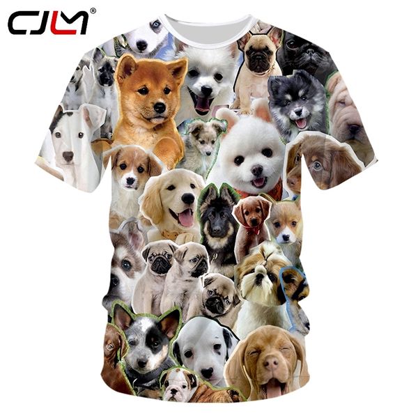 

cute tshirts all over print animal dogs graphic 3d tshirt harajuku man hip hop punk fitness casual tee shirts 220623, White;black