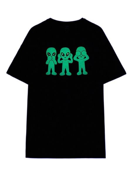 

x carolina marquez reflective alien print tee i87i#, White