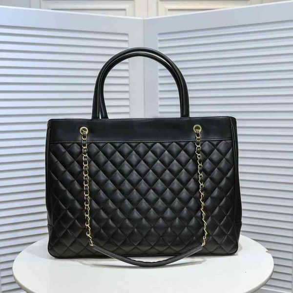 

luxury brand design 4232 letter shoulder chain cc bag woman's jumbo maxi gst shopping bags lambskin leather vintage plaid handbag messe