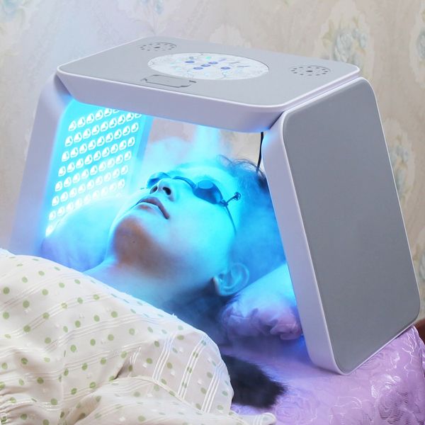 Novo Mini LED Facial Mask 7 Color Light Photo Póia Deep Hidratante PDT Rejuvenescência Anti Acne Terapia Salão De Beleza