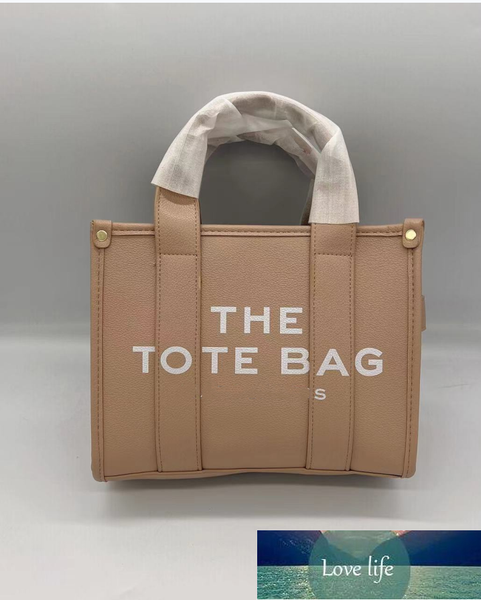 

leather tote bag women's vintage large capacity handbag simple single shoulder messenger bag with logo 26cm
