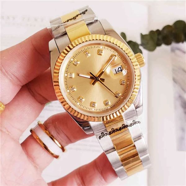 

watches luxury designer 36mm 41mm lovers diamond mens women gold automatic wristwatches ladies, Slivery;black