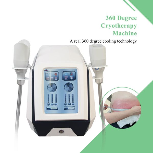 

360 degree portable 2 handles cryolipolysis cryotherapy slimming machine fat ing body shaping equipment for double chin and belly