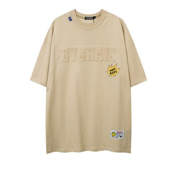 

2022 summer bychain white t shirt for men women tee short sleeve hole hip hop mombert t-shirts men's clothing l26586, White;black