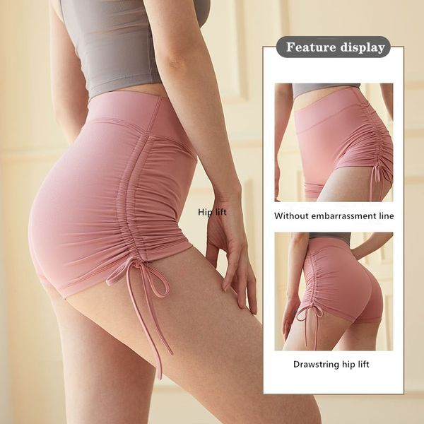 Yoga-Shorts enge Kordelstring hoher Taille Hip-Lift-Lauftraining Fitness Sport Dreipunkthosen sexy elastische aktive Shorts