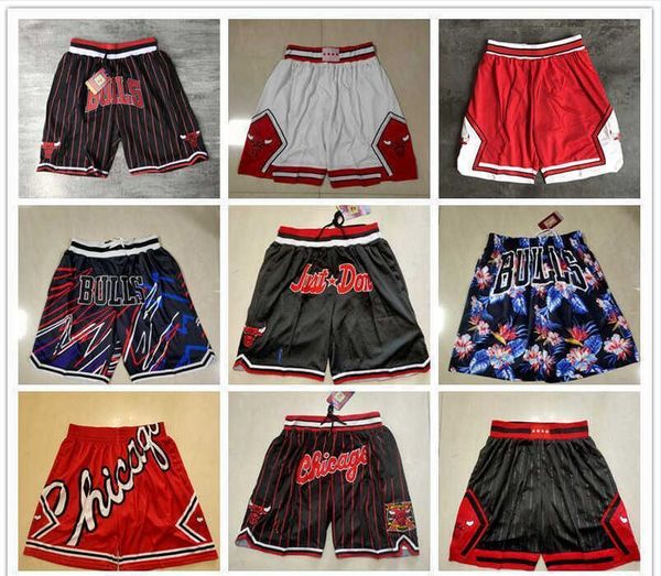 

chicago''bulls''men throwback basketball shorts pocket, Black