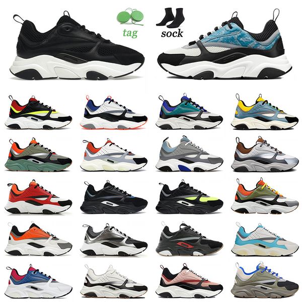 

fashion 2022 arrival b22 casual shoes platform flat sneakers black white genuine leather calfskin patchwork technical designer tennis loafer