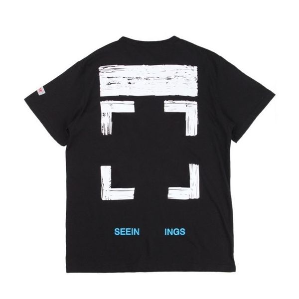 

designer fashion offs mens brand t shirts tees luxury t-shirt religious oil painting letter back arrow tshirts clothing loose cotton women, White;black
