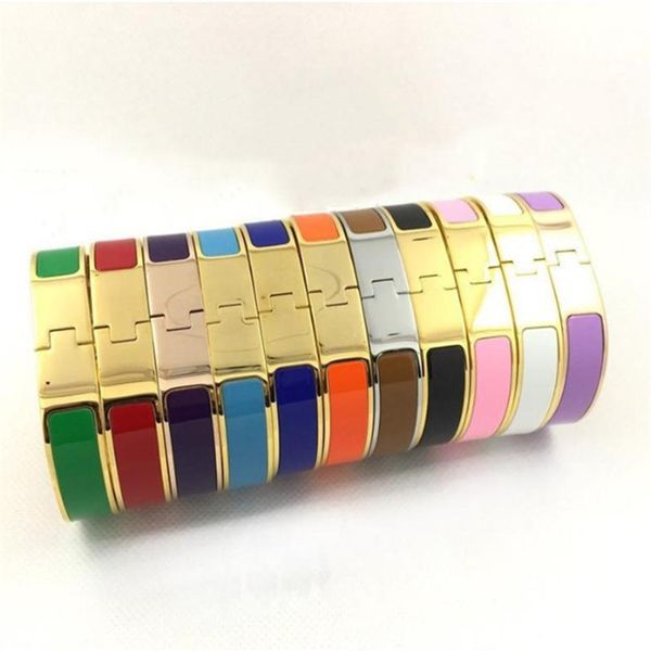

luxury designer bracelet for girls gold fashion bangle men women color glue dropping stainless steel charm couple lovers h bracele301d, Golden;silver