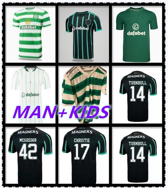

fans player version 2021 2022 2023 celtic soccer jerseys jota brown duffy taylor christie 21 22 23 football shirt men kids kit uniforms, Black;yellow