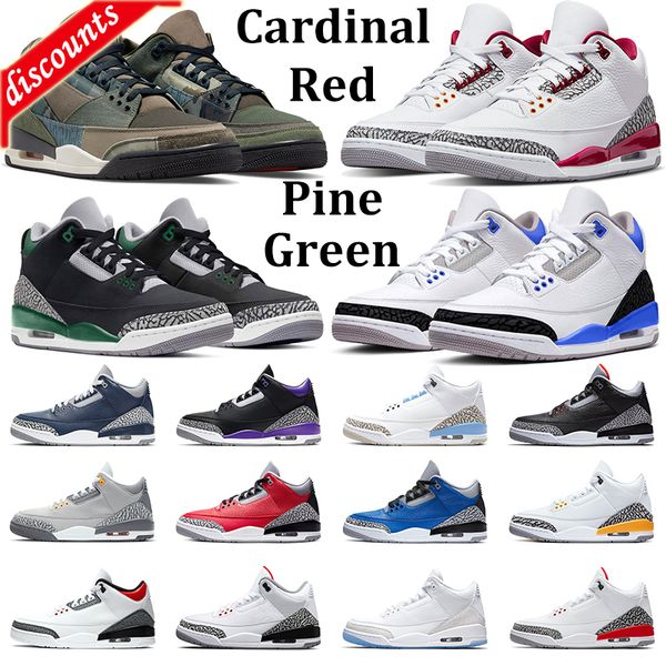 

sandals sandals 3s ale cardinal red men basketball shoes 3 jumpman pine green racer blue cement midnight navy court purple pure white cool g, Black