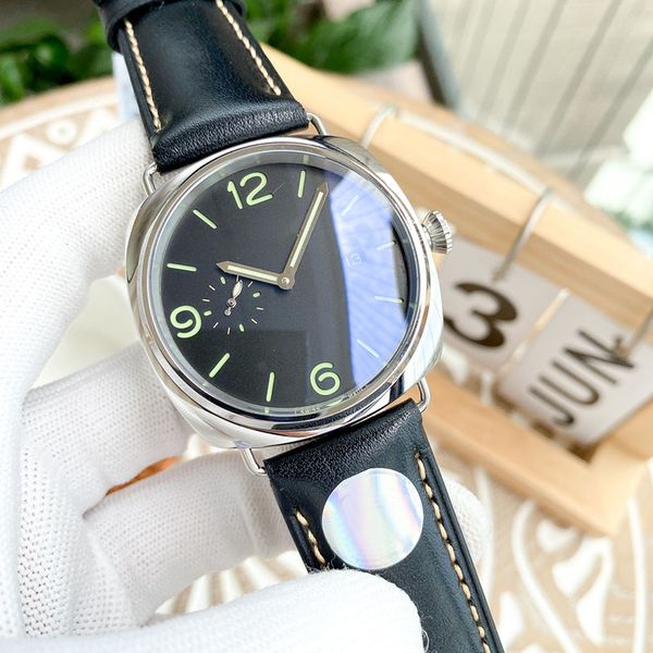 

mens watch automatic mechanical luminous watches for men wristwatch 44mm classic business wristwatches montre de luxe, Slivery;brown