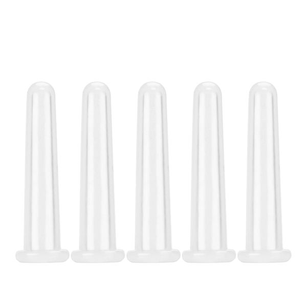 

white forehead face massager and cheek silicone cupping 5pcs